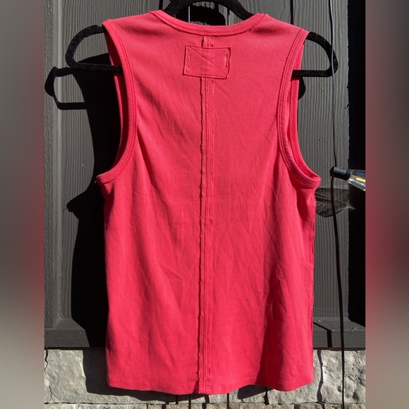 NEW- We The Free - Neria Tart Berry V-Neck Tank Top - Picture 3 of 7